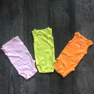 Carter’s bundle of three baby girls pajamas